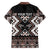 Personalised Taniko Motifs Aotearoa Family Matching Puletasi and Hawaiian Shirt Waitangi Kowhaiwhai Kiwi - Mocha