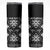 Personalised Taniko Motifs Aotearoa Skinny Tumbler Waitangi Kowhaiwhai Kiwi - Monochrome