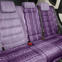 Vintage Violet Hawaiian Traditional Kapa Mix Flowers Lei Back Car Seat Cover