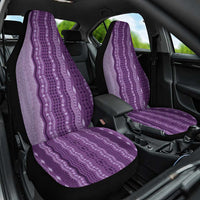 Vintage Violet Hawaiian Traditional Kapa Mix Flowers Lei Car Seat Cover