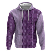 Vintage Violet Hawaiian Traditional Kapa Mix Flowers Lei Hoodie