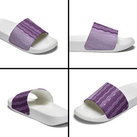 Vintage Violet Hawaiian Traditional Kapa Mix Flowers Lei Slide Sandals