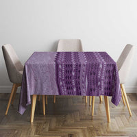 Vintage Violet Hawaiian Traditional Kapa Mix Flowers Lei Tablecloth