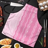 Vintage Pink Hawaiian Traditional Kapa Mix Flowers Lei Apron