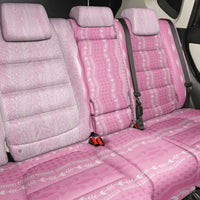 Vintage Pink Hawaiian Traditional Kapa Mix Flowers Lei Back Car Seat Cover
