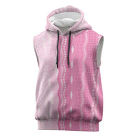 Vintage Pink Hawaiian Traditional Kapa Mix Flowers Lei Sleeveless Hoodie