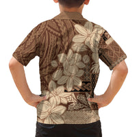 Samoa Women's Day Family Matching Off Shoulder Short Dress and Hawaiian Shirt Tiale Flower Mix Siapo Tapa LT7 - Polynesian Pride