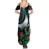 Aloha Hawaii Monk Seal Family Matching Summer Maxi Dress and Hawaiian Shirt Mix Ohia Lehua LT7 - Polynesian Pride