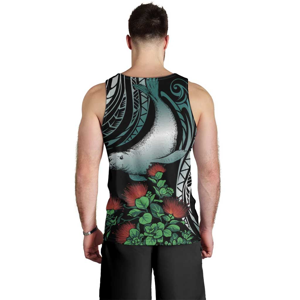 Aloha Hawaii Monk Seal Men Tank Top Mix Ohia Lehua