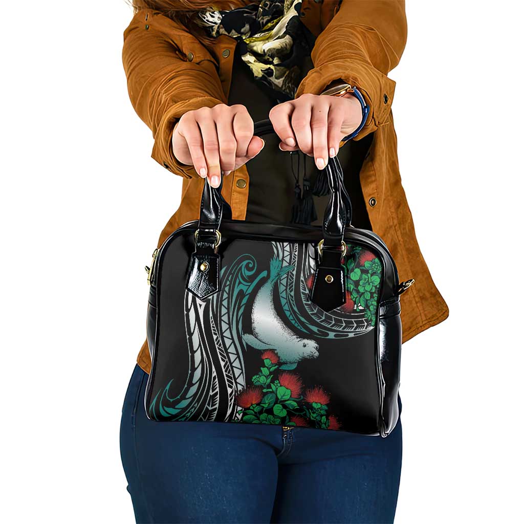 Aloha Hawaii Monk Seal Shoulder Handbag Mix Ohia Lehua