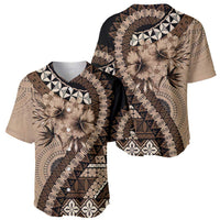 Bula Fiji Baseball Jersey Mocha Brown Kaivity Masi Tapa