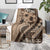 Bula Fiji Blanket Mocha Brown Kaivity Masi Tapa