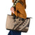 Bula Fiji Leather Tote Bag Mocha Brown Kaivity Masi Tapa