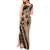 Bula Fiji Tank Maxi Dress Mocha Brown Kaivity Masi Tapa