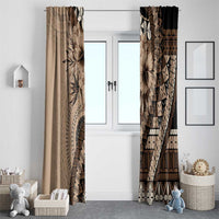 Bula Fiji Window Curtain Mocha Brown Kaivity Masi Tapa