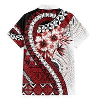 Bula Fiji Family Matching Mermaid Dress and Hawaiian Shirt White Kaivity Masi Tapa LT7 - Polynesian Pride