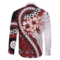 Bula Fiji Family Matching Off Shoulder Short Dress and Hawaiian Shirt White Kaivity Masi Tapa LT7 - Polynesian Pride
