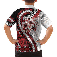 Bula Fiji Family Matching Summer Maxi Dress and Hawaiian Shirt White Kaivity Masi Tapa LT7 - Polynesian Pride