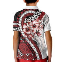 Bula Fiji Kid Polo Shirt White Kaivity Masi Tapa