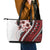 Bula Fiji Leather Tote Bag White Kaivity Masi Tapa