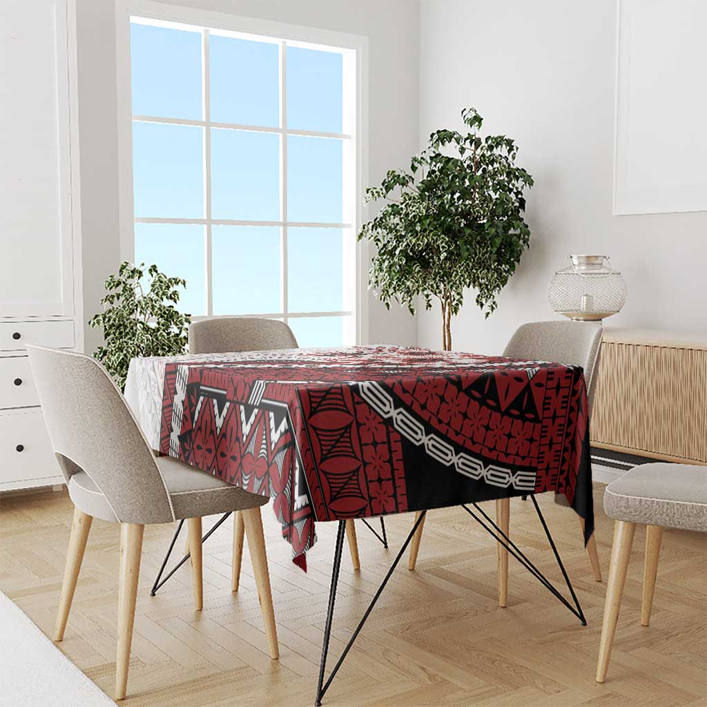 Bula Fiji Tablecloth White Kaivity Masi Tapa