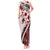Bula Fiji Tank Maxi Dress White Kaivity Masi Tapa