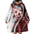 Bula Fiji Wearable Blanket Hoodie White Kaivity Masi Tapa