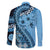 Bula Fiji Family Matching Off Shoulder Short Dress and Hawaiian Shirt Turquoise Kaivity Masi Tapa