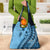 Bula Fiji Grocery Bag Turquoise Kaivity Masi Tapa