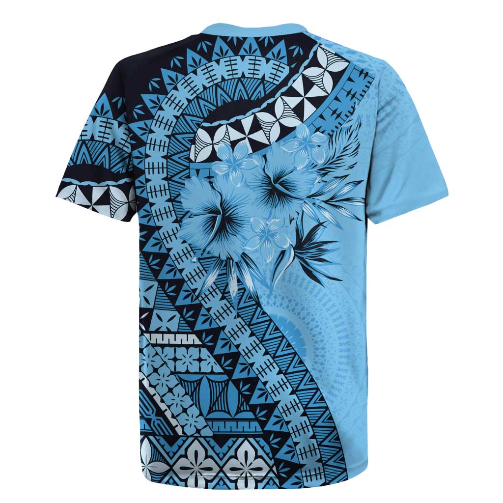 Bula Fiji Rugby Jersey Turquoise Kaivity Masi Tapa