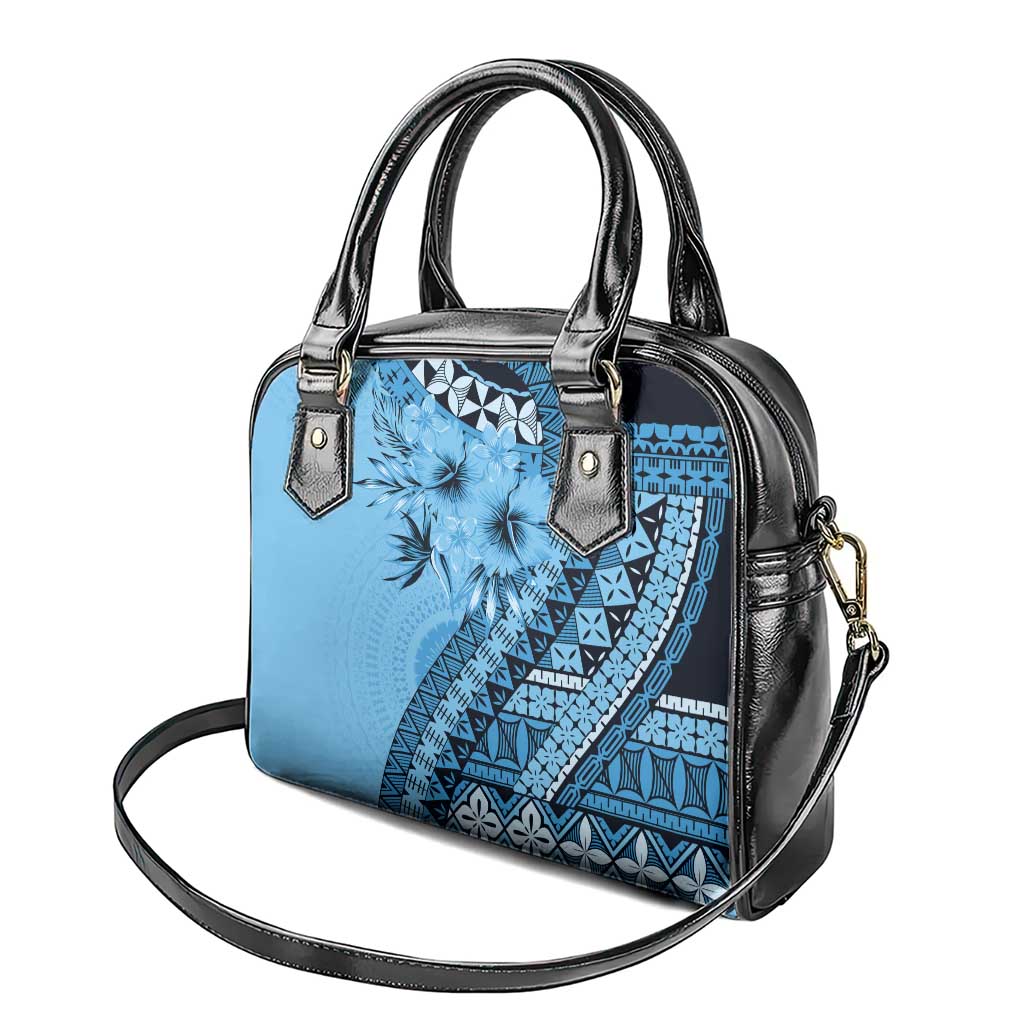 Bula Fiji Shoulder Handbag Turquoise Kaivity Masi Tapa