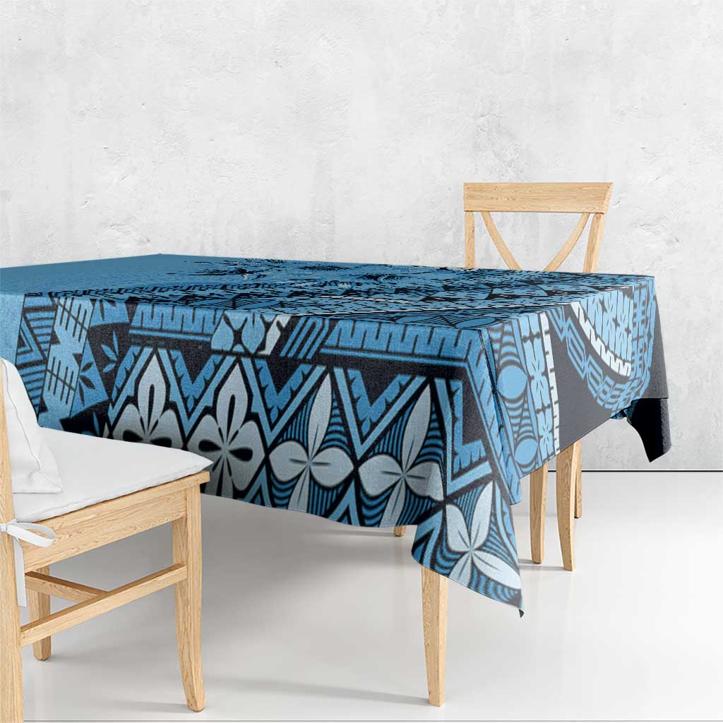 Bula Fiji Tablecloth Turquoise Kaivity Masi Tapa