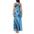 Bula Fiji Tank Maxi Dress Turquoise Kaivity Masi Tapa