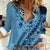 Bula Fiji Women Casual Shirt Turquoise Kaivity Masi Tapa