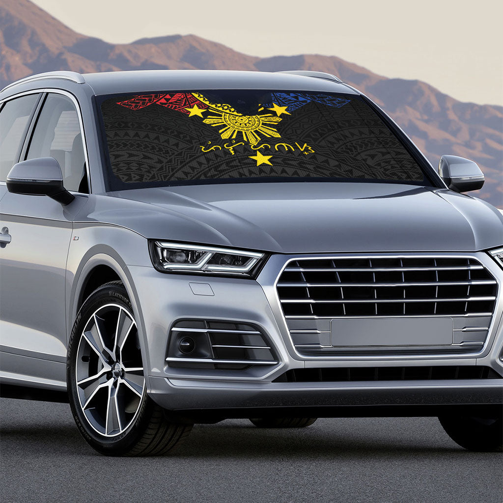 Philippines Heritage Baybayin Mix Polynesian Auto Sun Shade