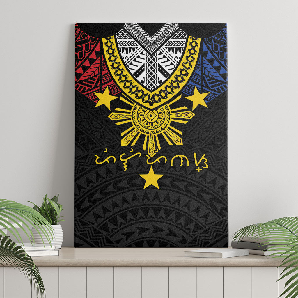 Philippines Heritage Baybayin Mix Polynesian Canvas Wall Art