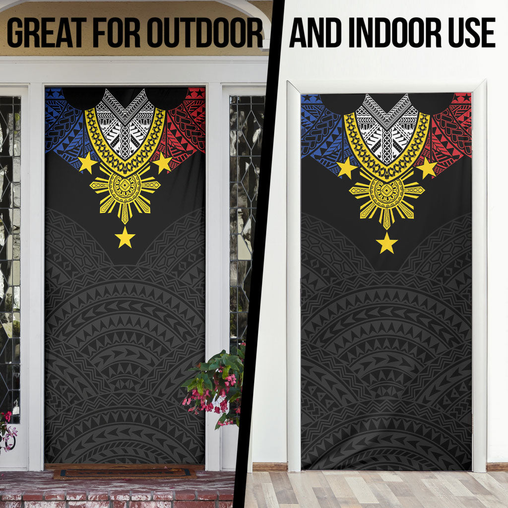 Philippines Heritage Baybayin Mix Polynesian Door Cover