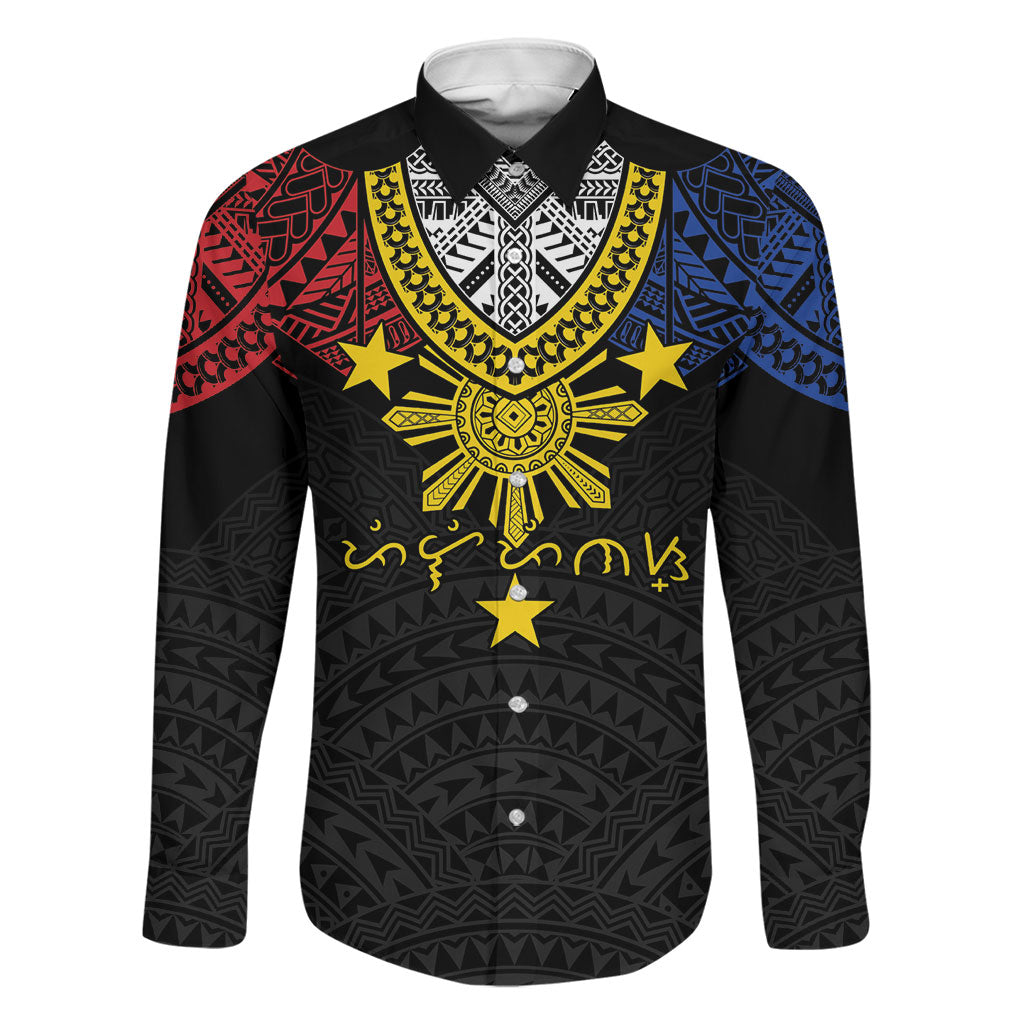 Philippines Heritage Baybayin Mix Polynesian Family Matching Off Shoulder Short Dress and Hawaiian Shirt