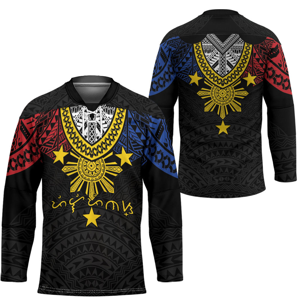 Philippines Heritage Baybayin Mix Polynesian Hockey Jersey