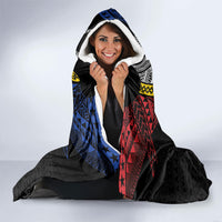 Philippines Heritage Baybayin Mix Polynesian Hooded Blanket