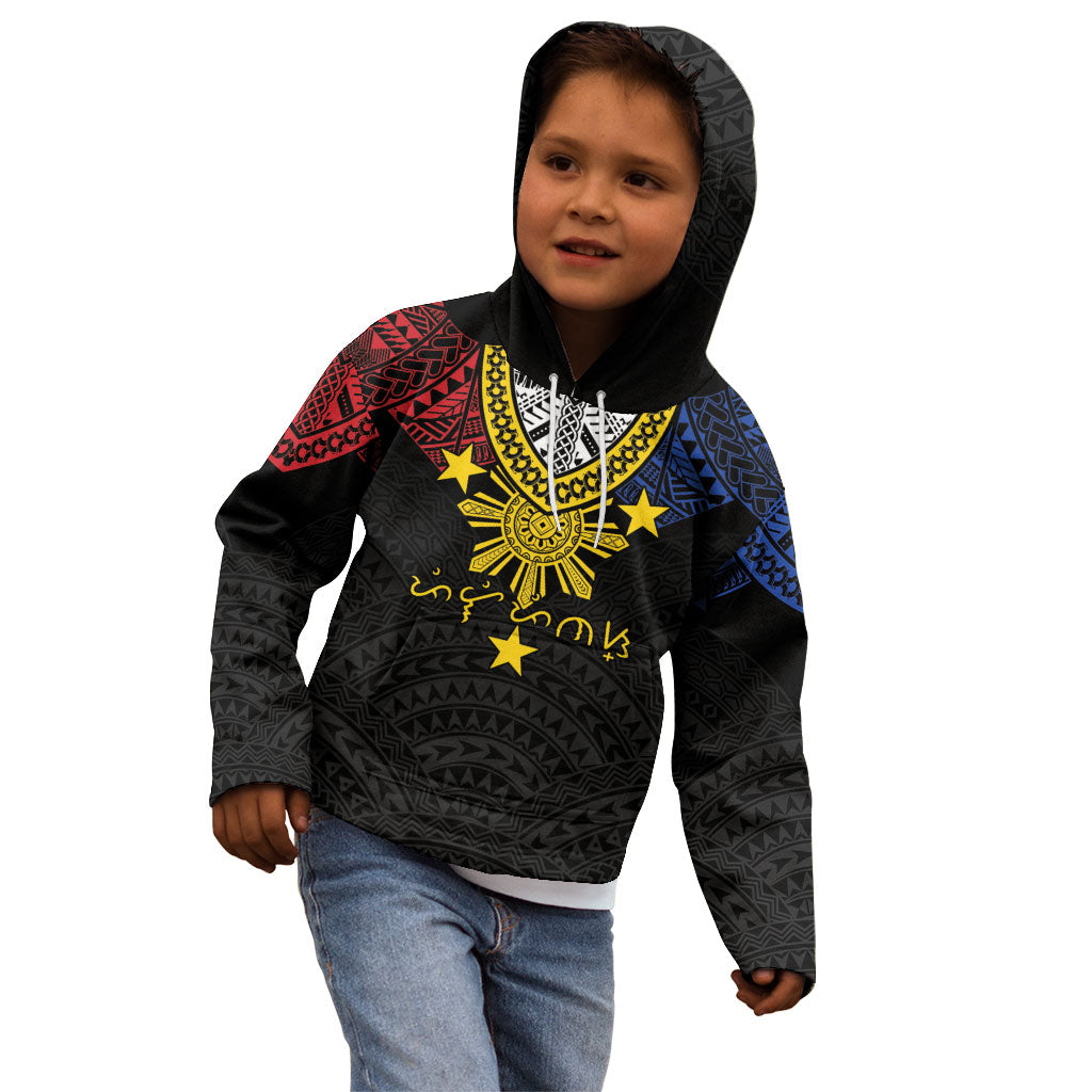 Philippines Heritage Baybayin Mix Polynesian Kid Hoodie