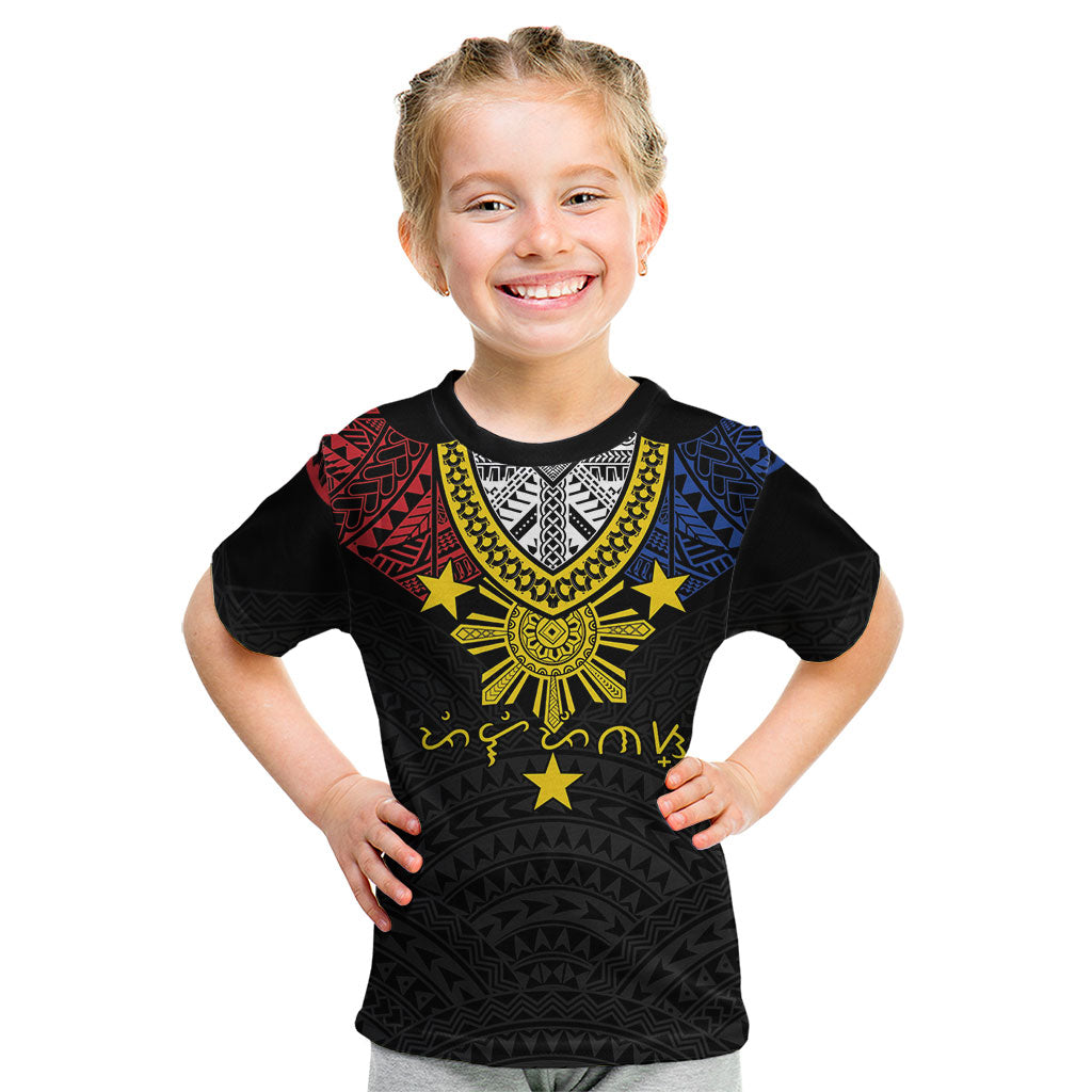 Philippines Heritage Baybayin Mix Polynesian Kid T Shirt