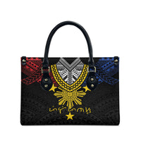 Philippines Heritage Baybayin Mix Polynesian Leather Bag