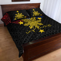 Philippines Heritage Baybayin Mix Polynesian Quilt Bed Set
