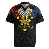 Philippines Heritage Baybayin Mix Polynesian Rugby Jersey