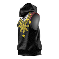 Philippines Heritage Baybayin Mix Polynesian Sleeveless Hoodie