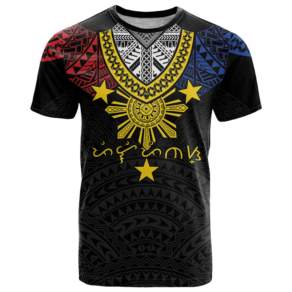Philippines Heritage Baybayin Mix Polynesian T Shirt