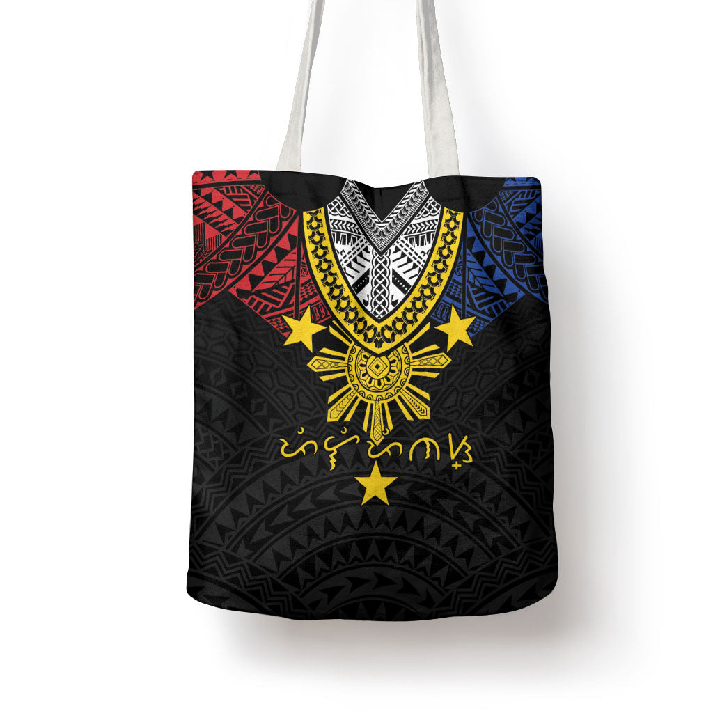 Philippines Heritage Baybayin Mix Polynesian Tote Bag