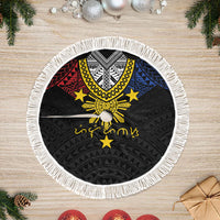 Philippines Heritage Baybayin Mix Polynesian Tree Skirt LT7 Fringed Black - Polynesian Pride