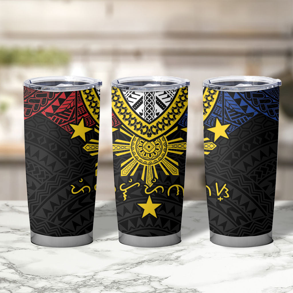 Philippines Heritage Baybayin Mix Polynesian Tumbler Cup